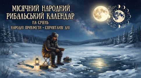 Місячний народний рибальський календар на Січень