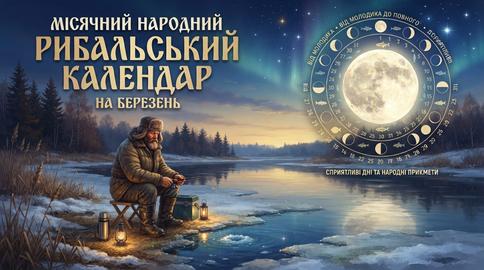 Місячний народний рибальський календар на Березень