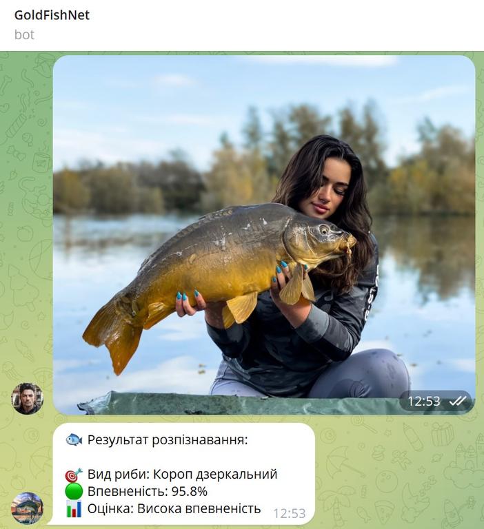 Телеграм-бот для рибалок: онлайн розпізнавання риб України